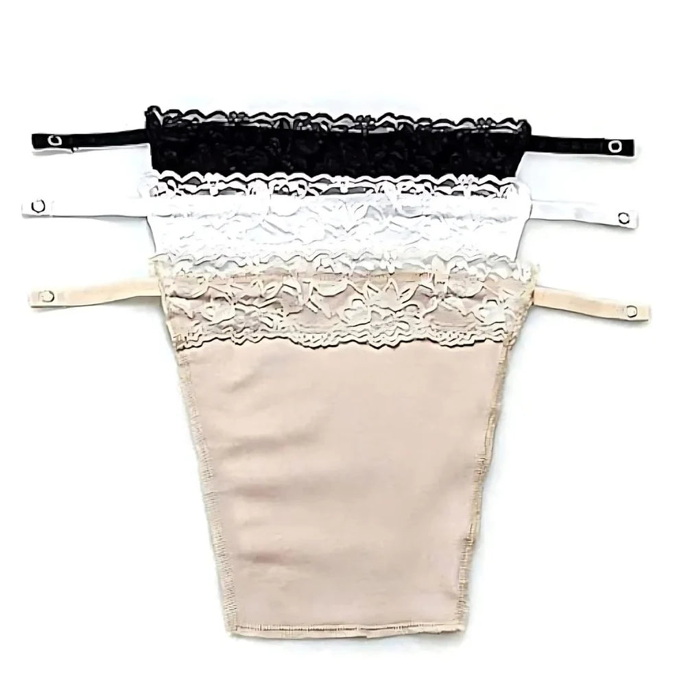 Nexus Drop™ Invisible Deep Neck Cover for Women – Set of 3 (White, Black & Nude)