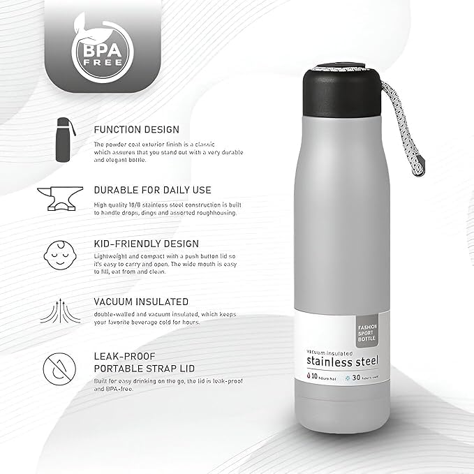 Hydrate Boldly, Live Actively — 950 ml Certified Stainless Steel Sports Water Bottle