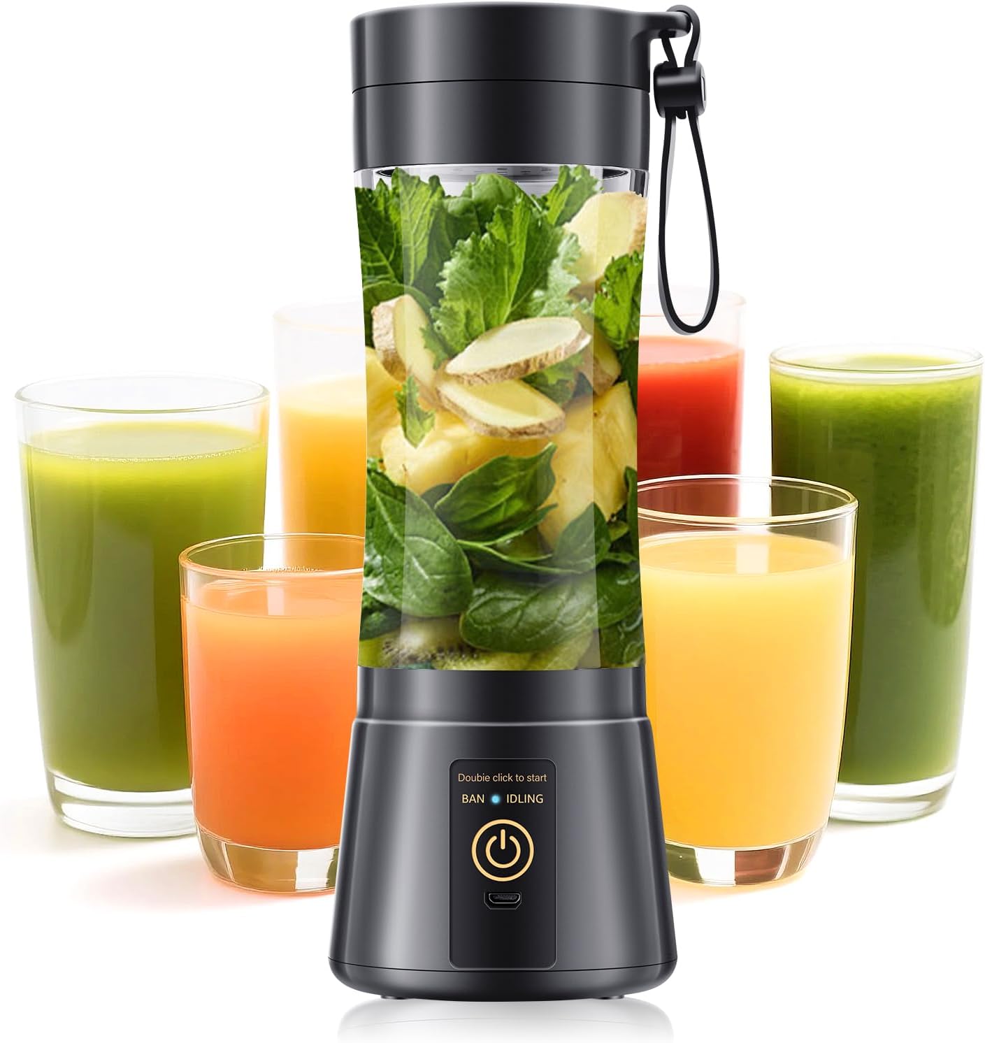 Nexus Drop™ Pro 6-Blade Rechargeable Bottle Blender – Portable Smoothie Maker for Juices, Shakes & Cold Coffee