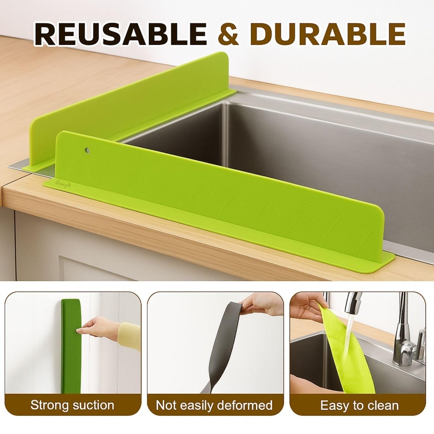 Nexus Drop™ Faucet Splash Protector – Anti-Splash Sink Mat for Clean & Dry Countertops