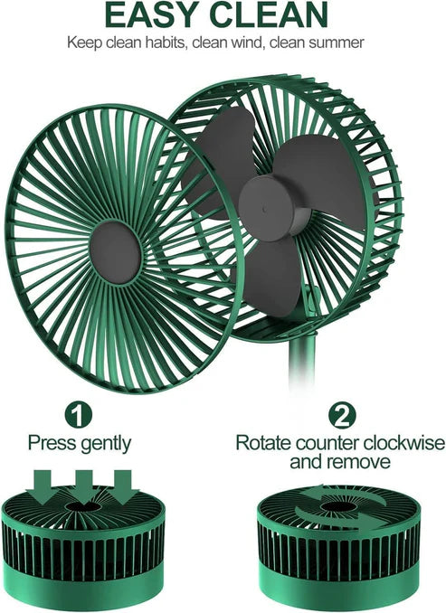 Nexus Drop™ Portable Mini Fan with Rechargeable Battery, Speed Modes & USB Charging