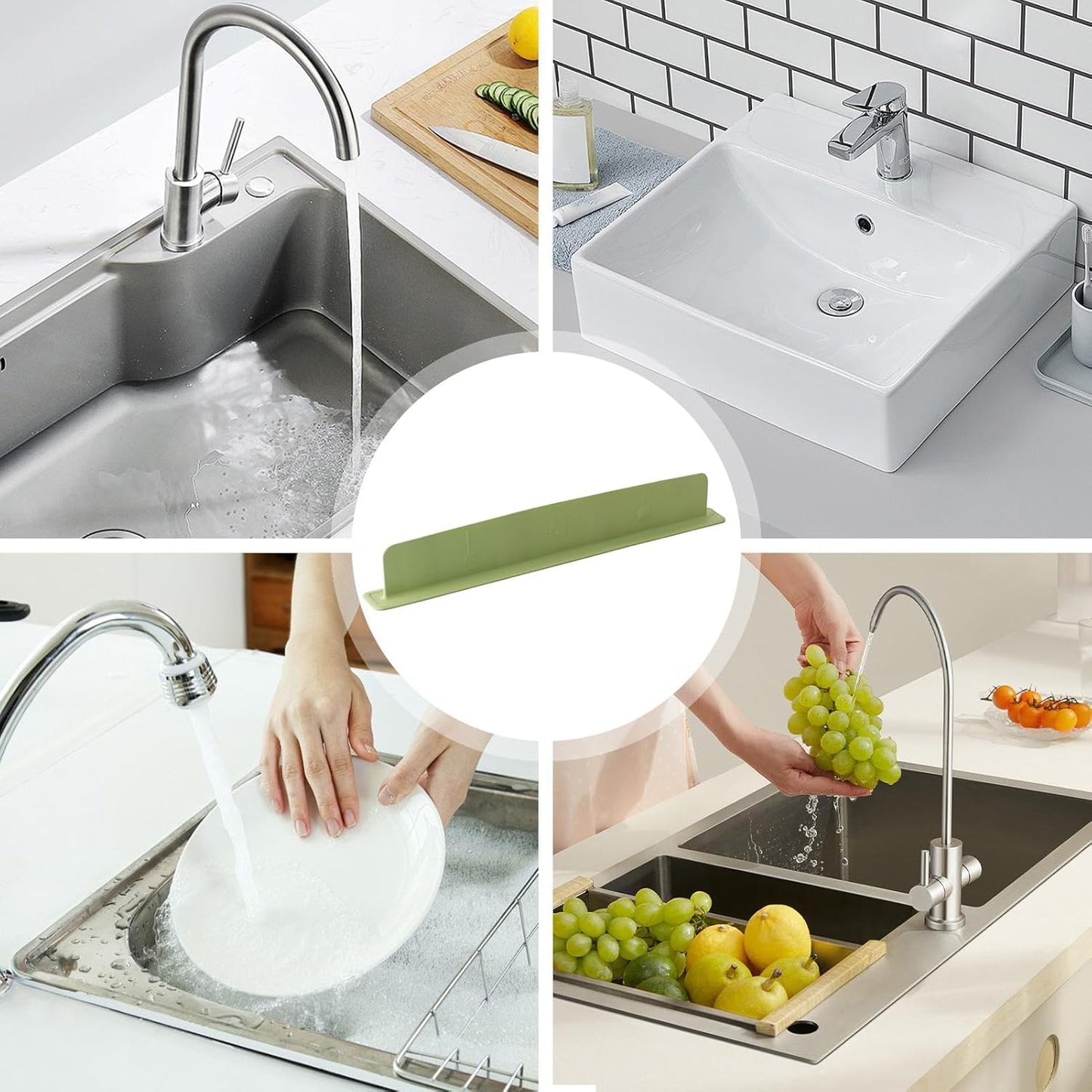 Nexus Drop™ Faucet Splash Protector – Anti-Splash Sink Mat for Clean & Dry Countertops