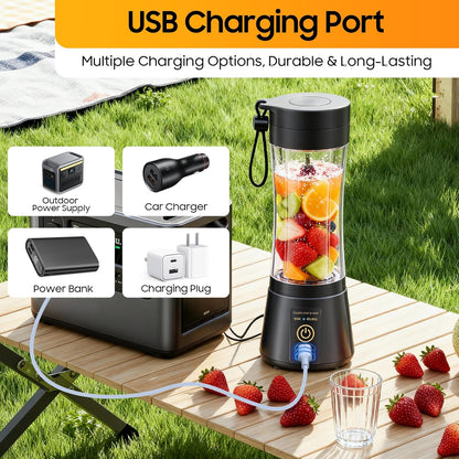 Nexus Drop™ Pro 6-Blade Rechargeable Bottle Blender – Portable Smoothie Maker for Juices, Shakes & Cold Coffee