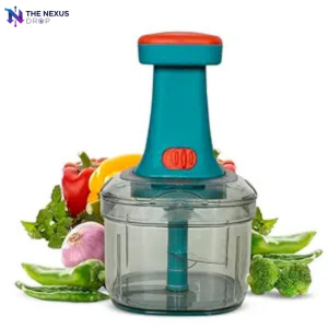 Nexus Drop™ Manual Press Food Chopper – Fast, Mess-Free Vegetable & Fruit Cutter