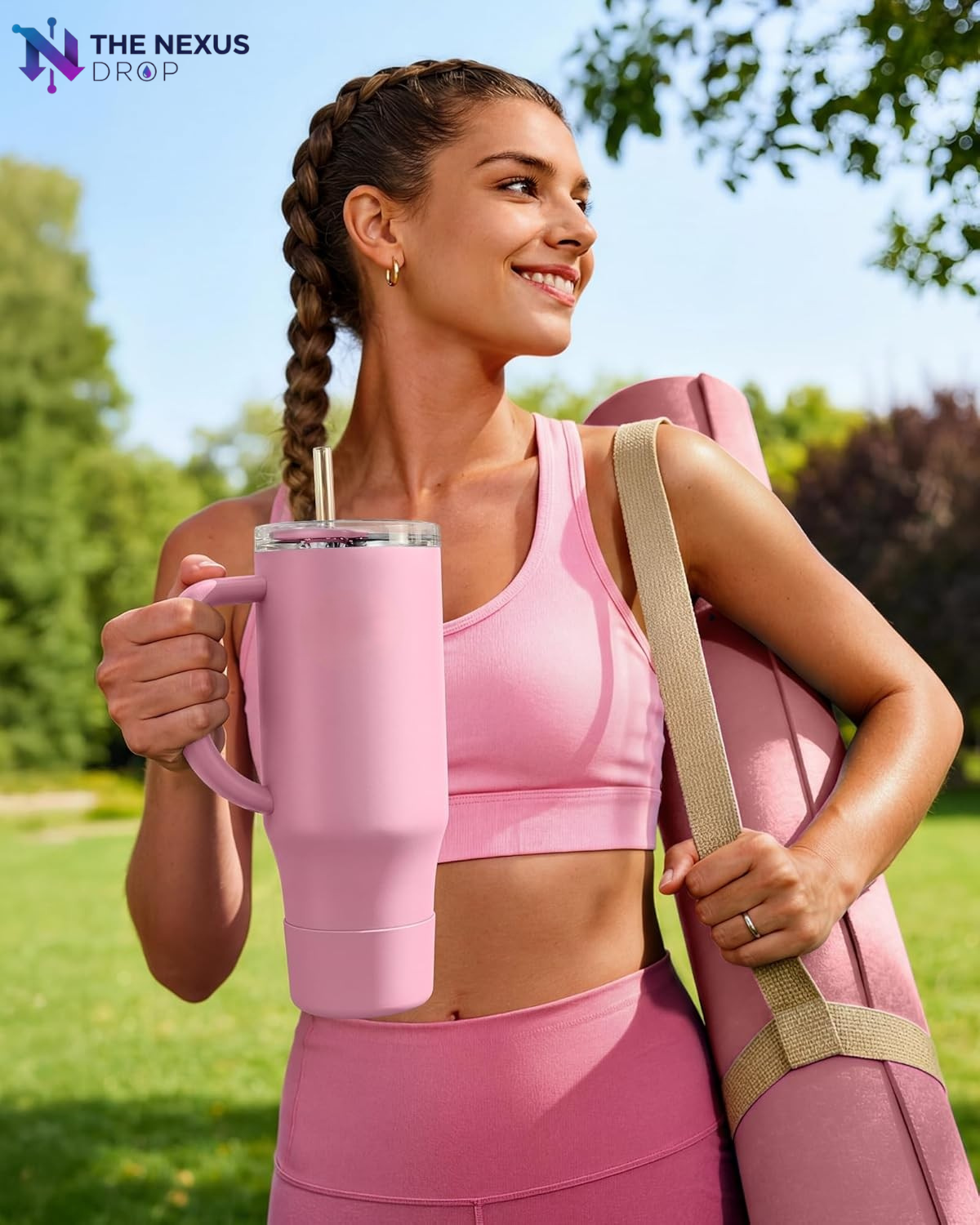 Nexus Drop™ Premium 32oz Travel Tumbler – Double-Wall Insulated, Leakproof Lid, Car Holder Fit | BPA-Free