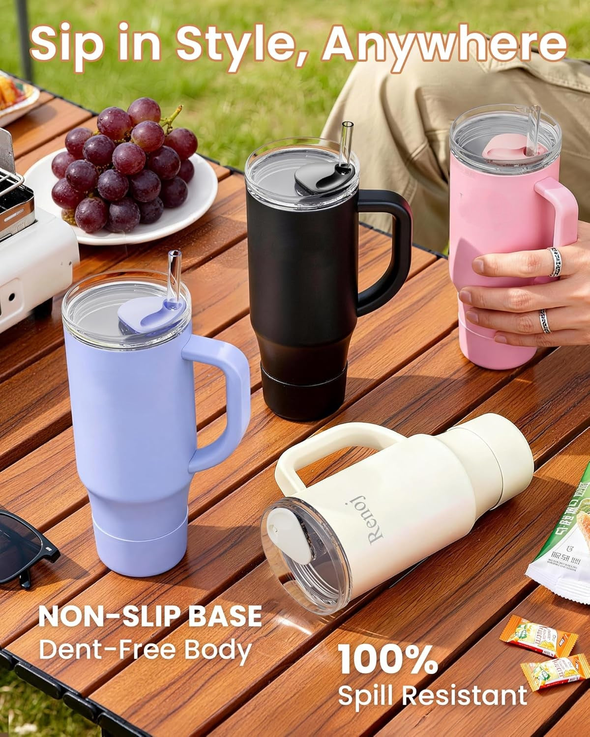 Nexus Drop™ Premium 32oz Travel Tumbler – Double-Wall Insulated, Leakproof Lid, Car Holder Fit | BPA-Free